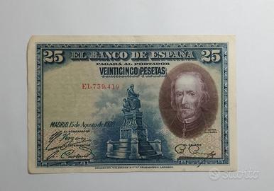 Banconota da 25 Pesetas Spagna