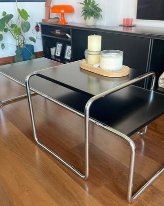 Coppia Tavolini Laccio Marcel Breuer Bauhaus