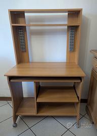 mobiletto per pc 2 con mensole estraibili