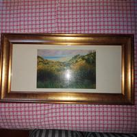 Piccole stampe in cornice di legno dorato