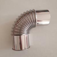 Tubo in acciaio inox 90° per stufa 