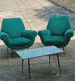 Poltrone vintage modernariato design anni 50 Italy