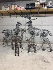 Famiglia di 5 renne per esterno