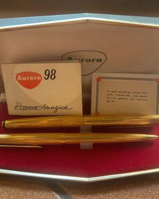 Set Aurora 98 placcato oro 22kt vintage