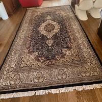 tappeto indiano trama cotone-vello in seta 330x210