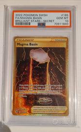 Pokemon PSA 10 Magma Basin 185/172 Astri Lucenti E