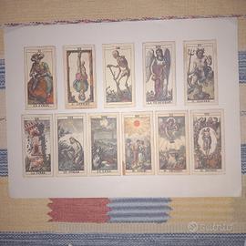 quadri stampe con carte tarocco vintage