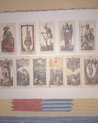 quadri stampe con carte tarocco vintage