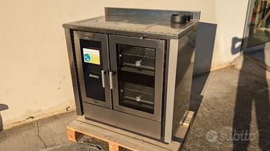 cucina economica 5 stelle legna doppio forno inox