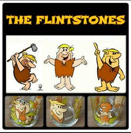 BICCHIERE (NUTELLA) BARNEY THE FLINTSTONES 