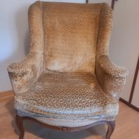 Poltrona damascata anni 50