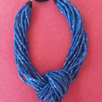 Angela Caputi - Collana Knot blu