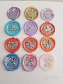 12 sigilli artigianali ceralacca cuore e amore