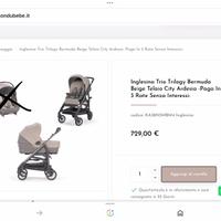 Trio Inglesina (senza il suo seggiolino, un altro)