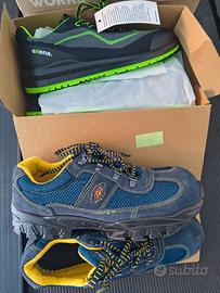 2 paia di scarpe leggere antinfortunistiche n. 47