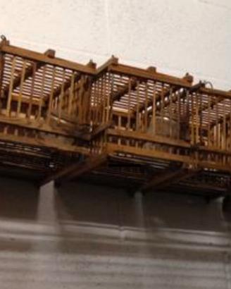 72 - Gabbie vintage di legno per uccelli