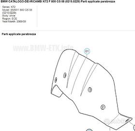 Parabrezza originale BMW F800GS