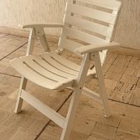 N. 6 sedie pieghevoli da giardino in resina