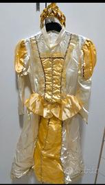vestito carnevale bimba la principessa anni 5/6 