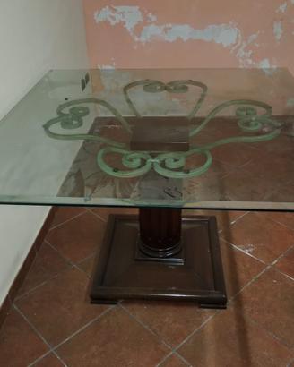 Tavolo com vetro cristallo