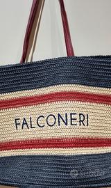 Borsa mare Falconeri blu e rossa