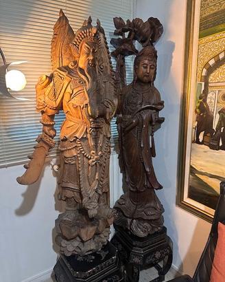 DUE ANTICHE SCULTURE CINESI