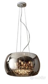 lampadario da camera cromato con gocce