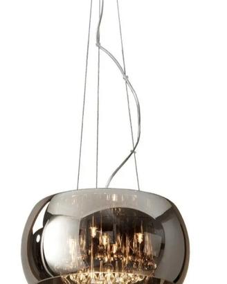 lampadario da camera cromato con gocce