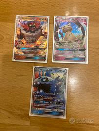 Carte pokemon - Incineroar, Mimikyu, Wishiwashi GX