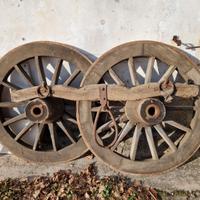 RUOTE IN LEGNO CARRO AGRICOLO