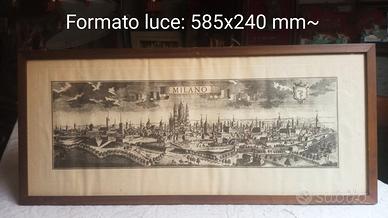 MILANO in stampa panoramica antica