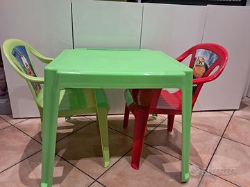Tavolino bambini con sedie