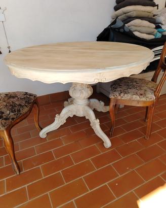 TAVOLO TONDO SHABBY ALLUNGABILE 