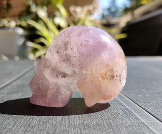 Teschio di Cristallo 116g Ametista Minerale Chakra