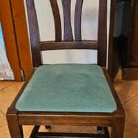 Tavolo 90x 90/180 con 4 sedie in arte povera