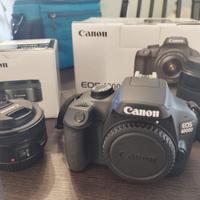 Canon EOS 4000D + 18-55mm + 50mm STM + 2 batterie