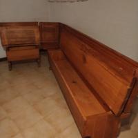 Giropanca angolare in legno 