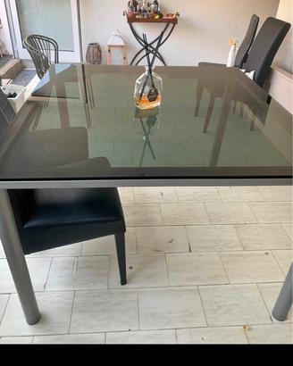 tavolo vetro 120x120 robusto