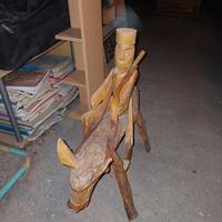 Scultura artigianale Alpino su asino