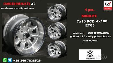 Cerchi minilite 7x 13 4x100 et05 volkswagen