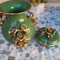 coppia vaso e Ciotola con coperchio 