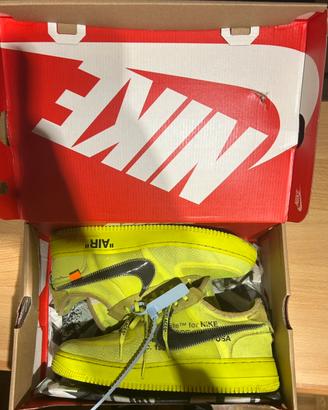 Nike air force one x Off white Volt