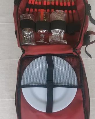 zainetto con accessori per pic nic