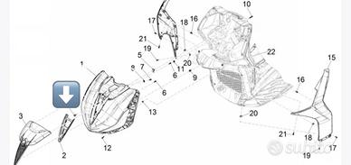 Front Avant scudo anteriore Beverly 310/400 2025