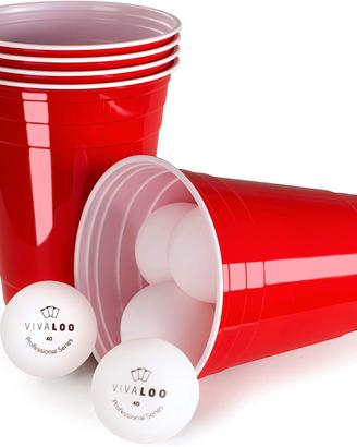 Set 250 bicchieri + 24 palline per beer pong. nuov