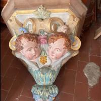 Grande mensola da muro in terracotta