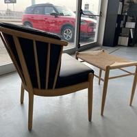 Poltrona Pavega in rovere con Pouf