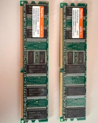 RAM Hynix 512MB (2x256MB) DDR PC2100 ECC vintage