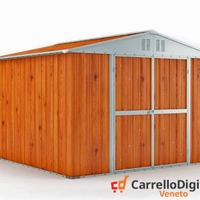 Casetta in lamiera da giardino 327x269 fin legno