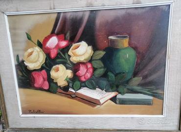 Dipinto a olio natura morta